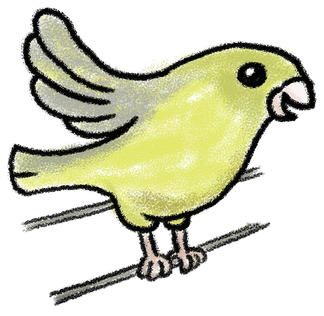 Fågel som representerar Säg hej!